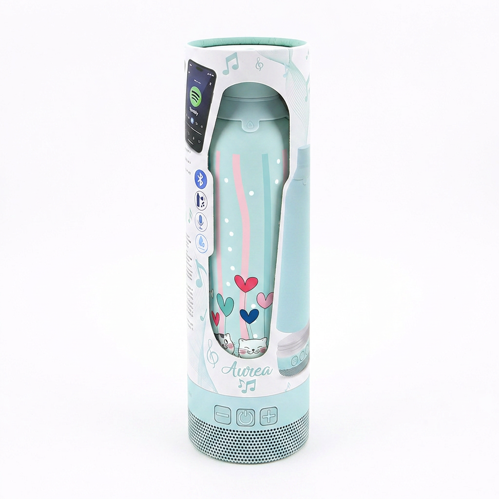 Botella Térmica de Acero Inoxidable con Altavoz – Cat Whiskers