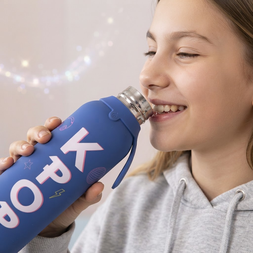 Botella Térmica de Acero Inoxidable con Altavoz – K-Pop | Lovely Story