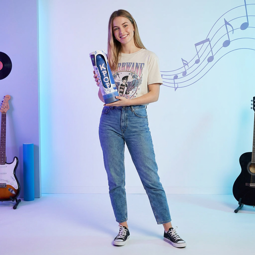 Botella Térmica de Acero Inoxidable con Altavoz – K-Pop | Lovely Story