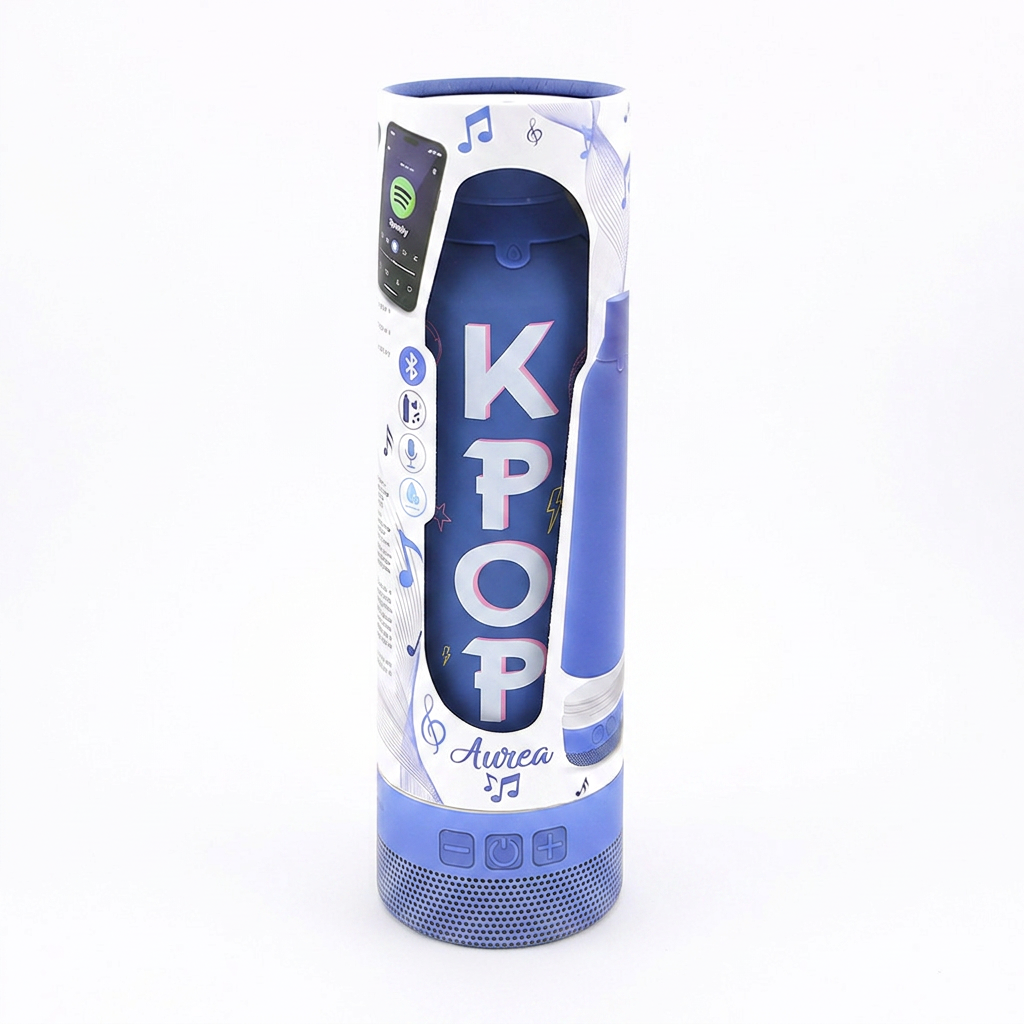 Botella Térmica de Acero Inoxidable con Altavoz – K-Pop | Lovely Story