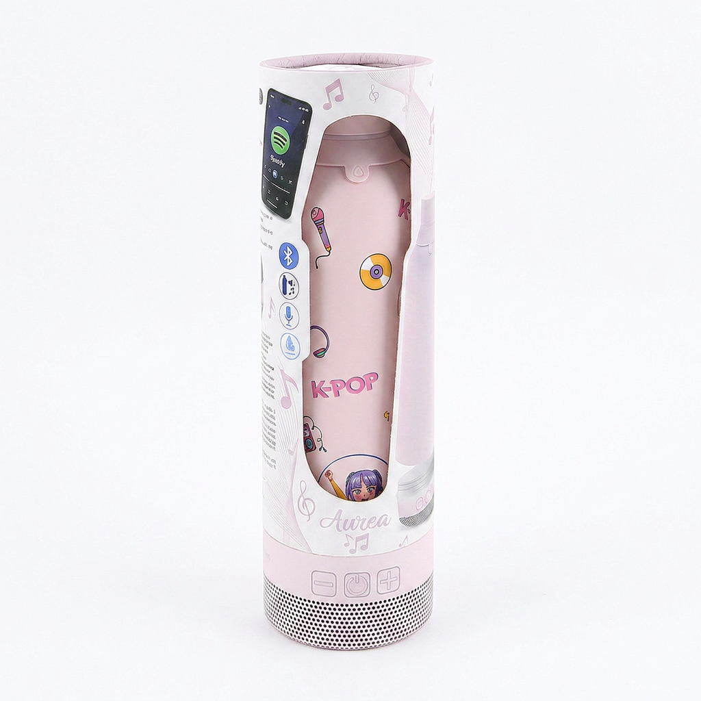 Botella Térmica de Acero Inoxidable con Altavoz – K-Pop | Lovely Story