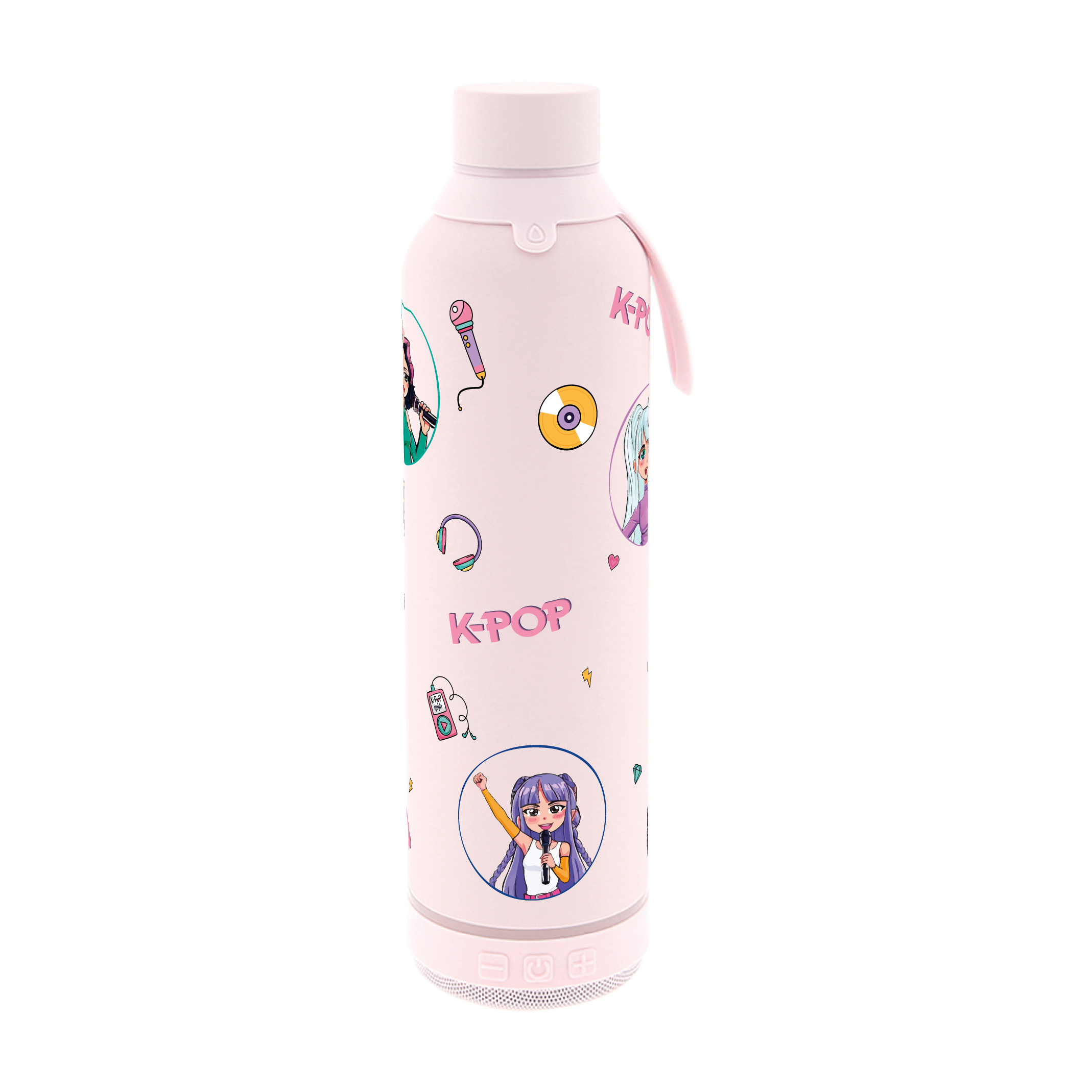 Botella Térmica de Acero Inoxidable con Altavoz – K-Pop | Lovely Story