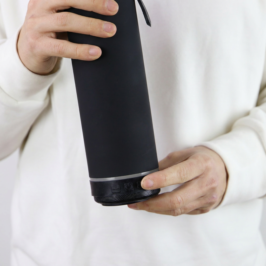 Botella Térmica de Acero Inoxidable con Altavoz – Lisa | Aurea