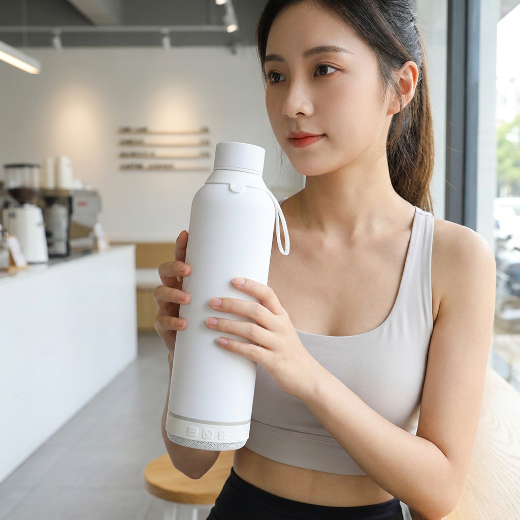 Botella Térmica de Acero Inoxidable con Altavoz – Lisa | Aurea