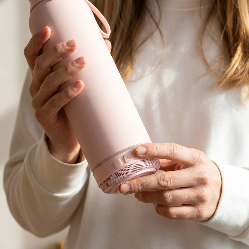 Botella Térmica de Acero Inoxidable con Altavoz – Lisa | Aurea