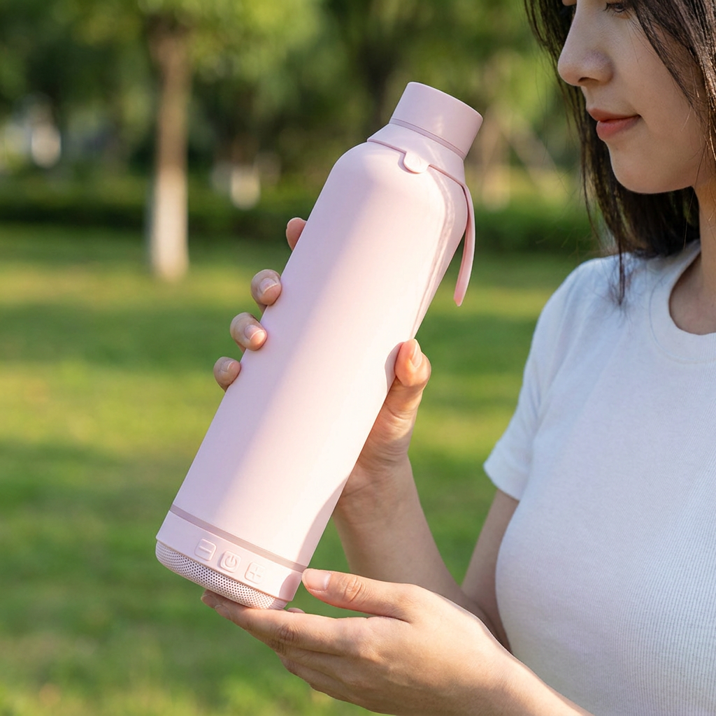 Botella Térmica de Acero Inoxidable con Altavoz – Lisa | Aurea