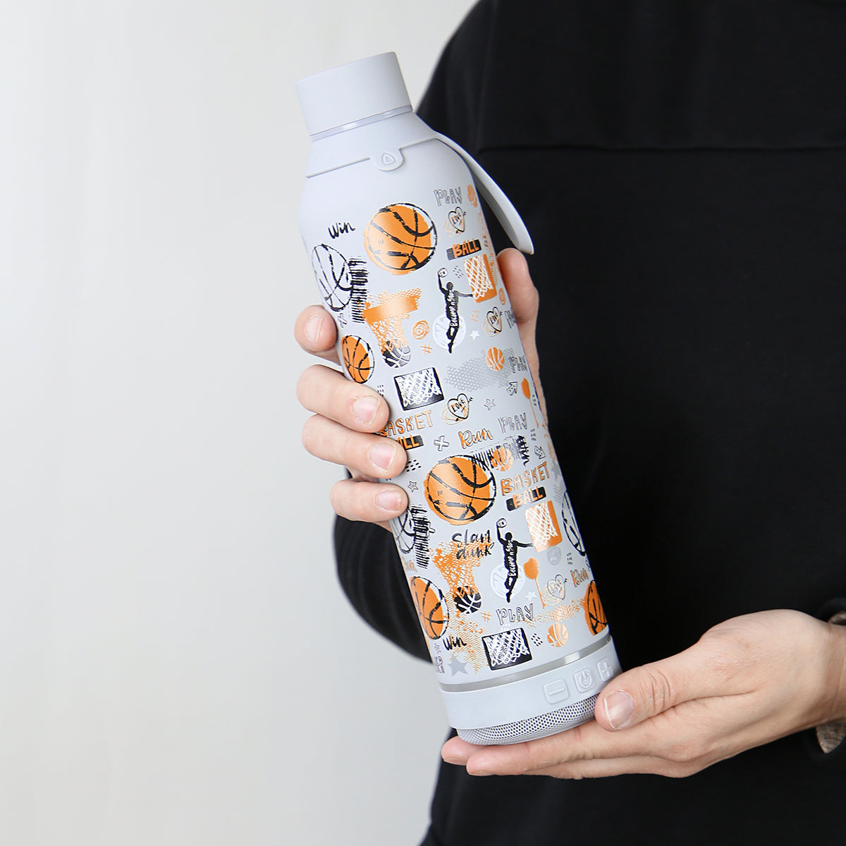 Botella 600ml +Altavoz - Basketball