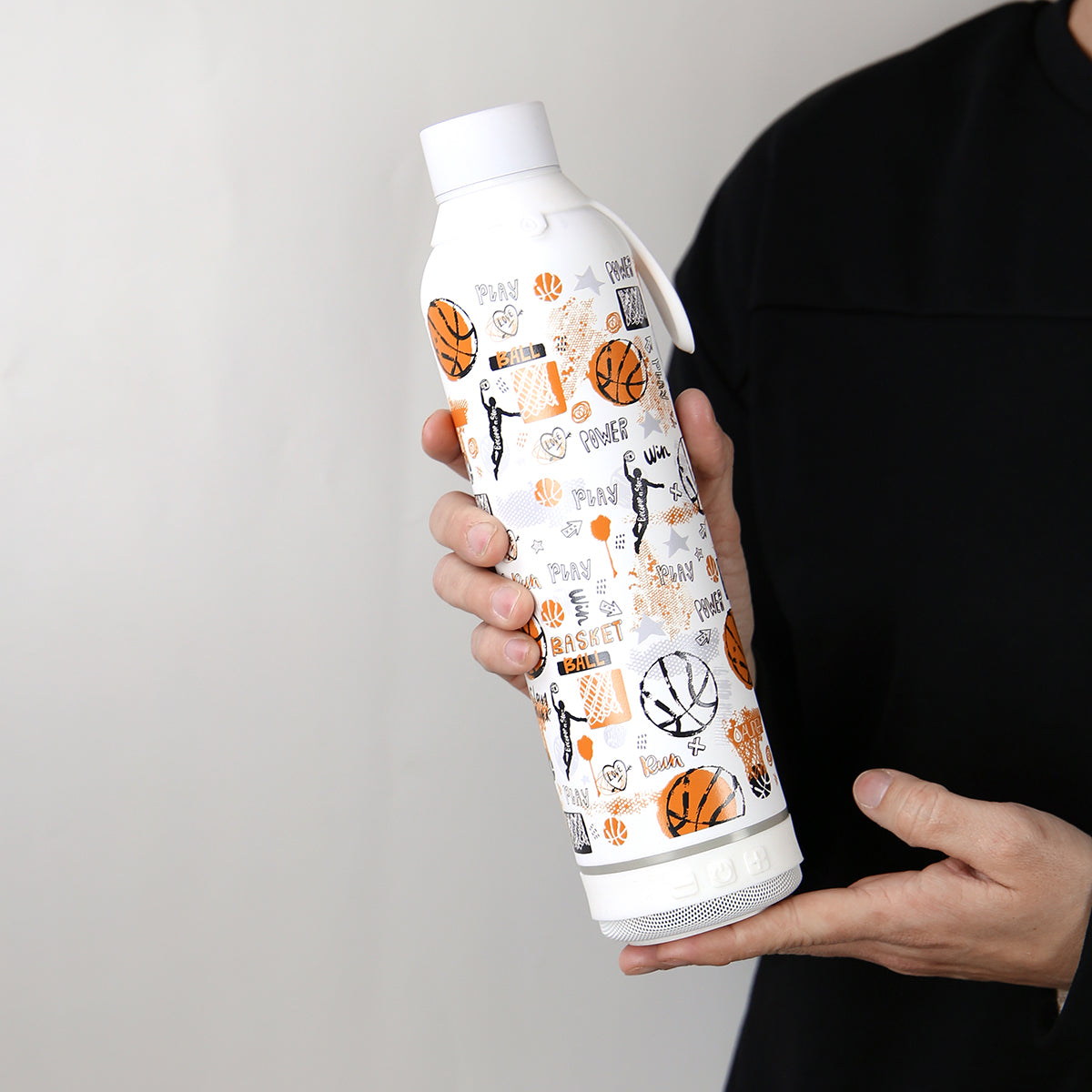 Botella 600ml +Altavoz - Basketball