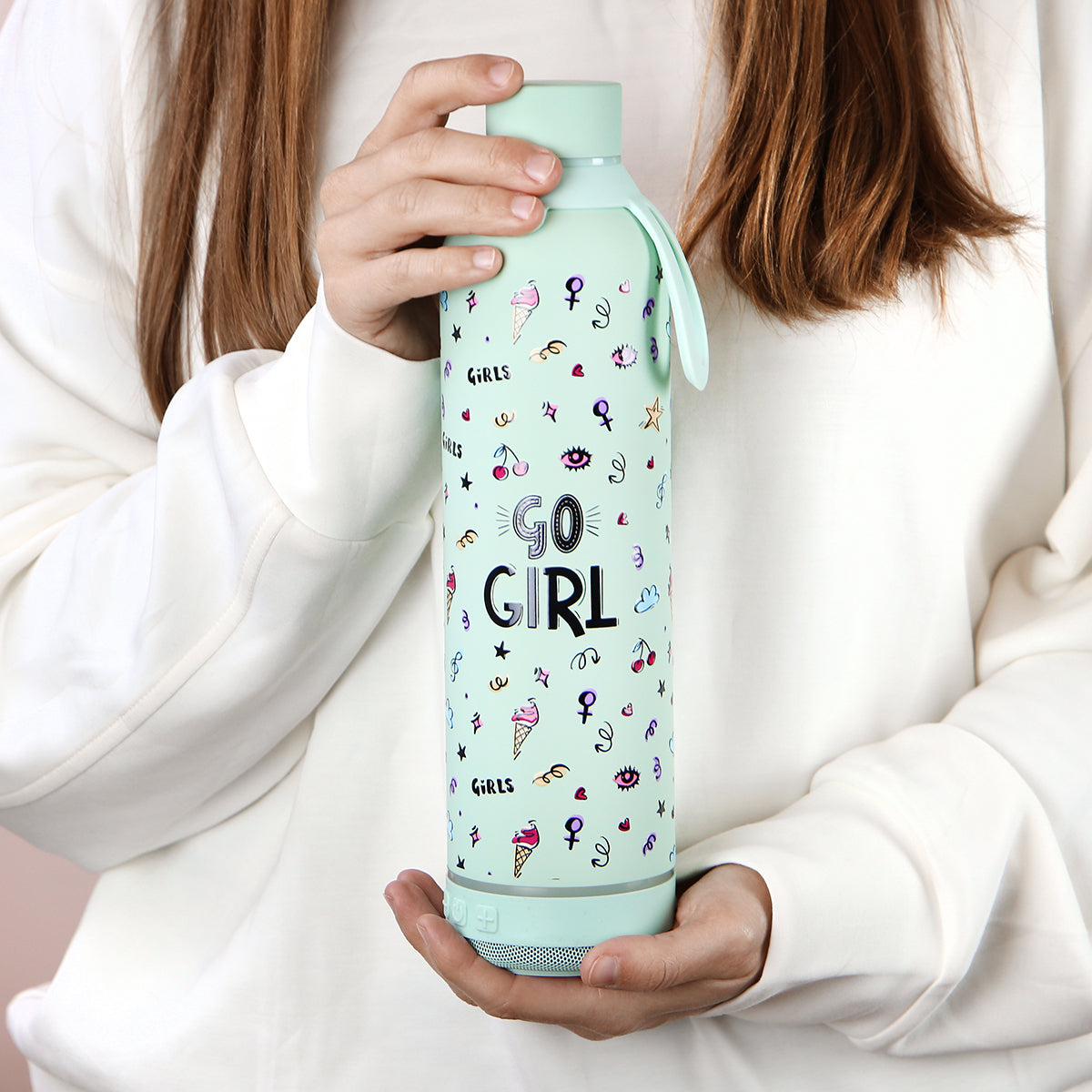 Botella 600ml +Altavoz - Girl Power