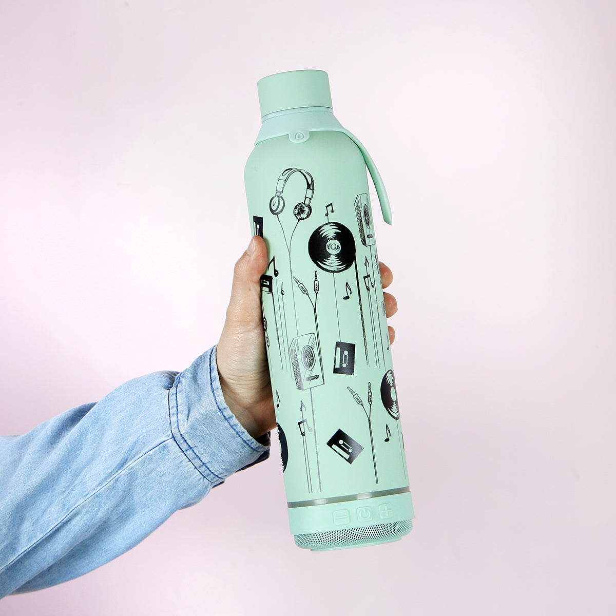 Botella 600ml +Altavoz - Shadow Music