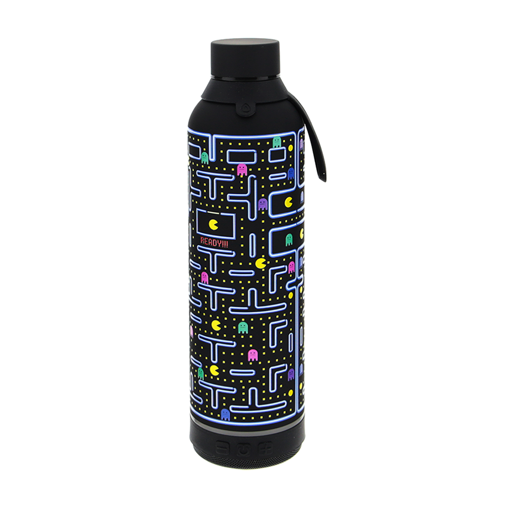 Botella 600ml +Altavoz - Gamer Pacman