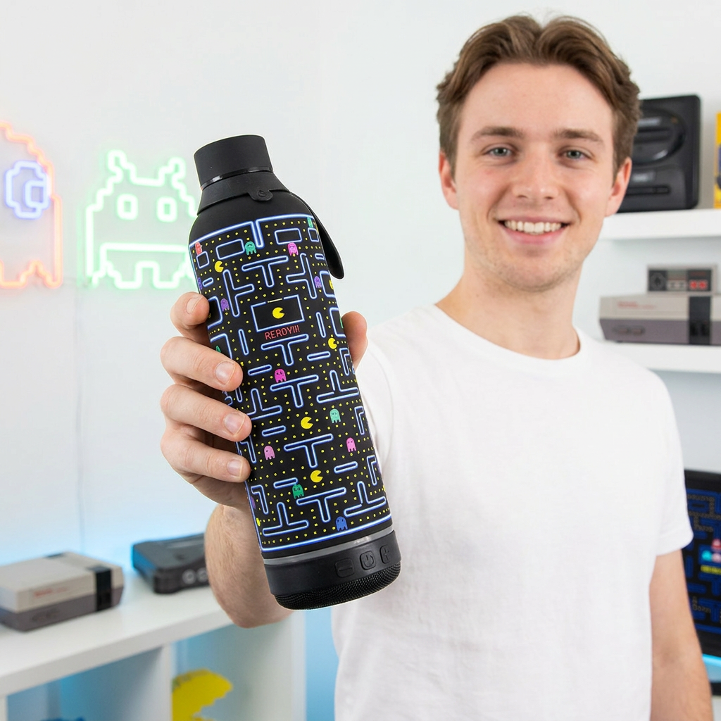 Botella Térmica de Acero Inoxidable con Altavoz – Pixel Run | Aurea