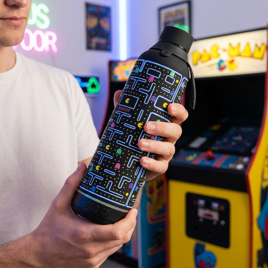 Botella Térmica de Acero Inoxidable con Altavoz – Pixel Run | Aurea