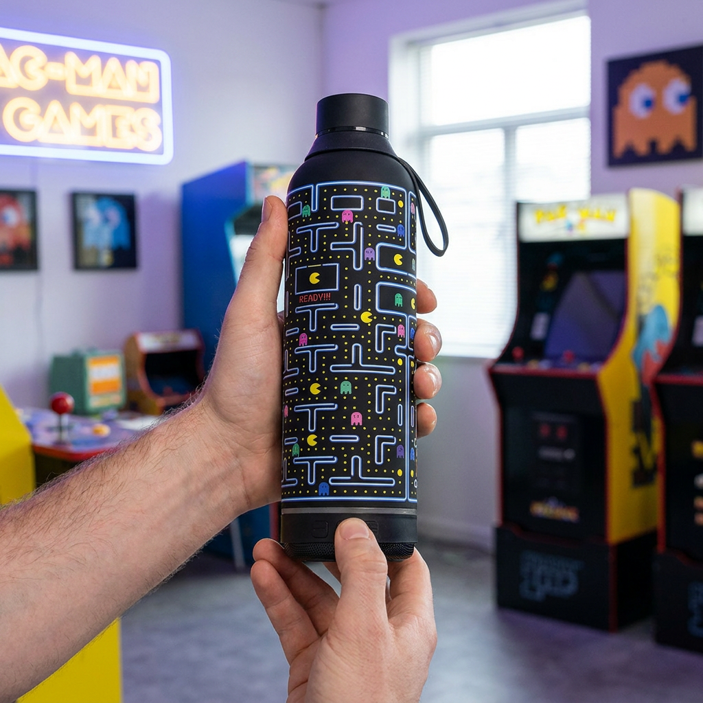 Botella Térmica de Acero Inoxidable con Altavoz – Pixel Run | Aurea