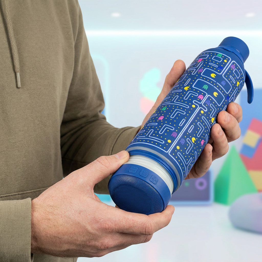 Botella Térmica de Acero Inoxidable con Altavoz – Pixel Run | Aurea
