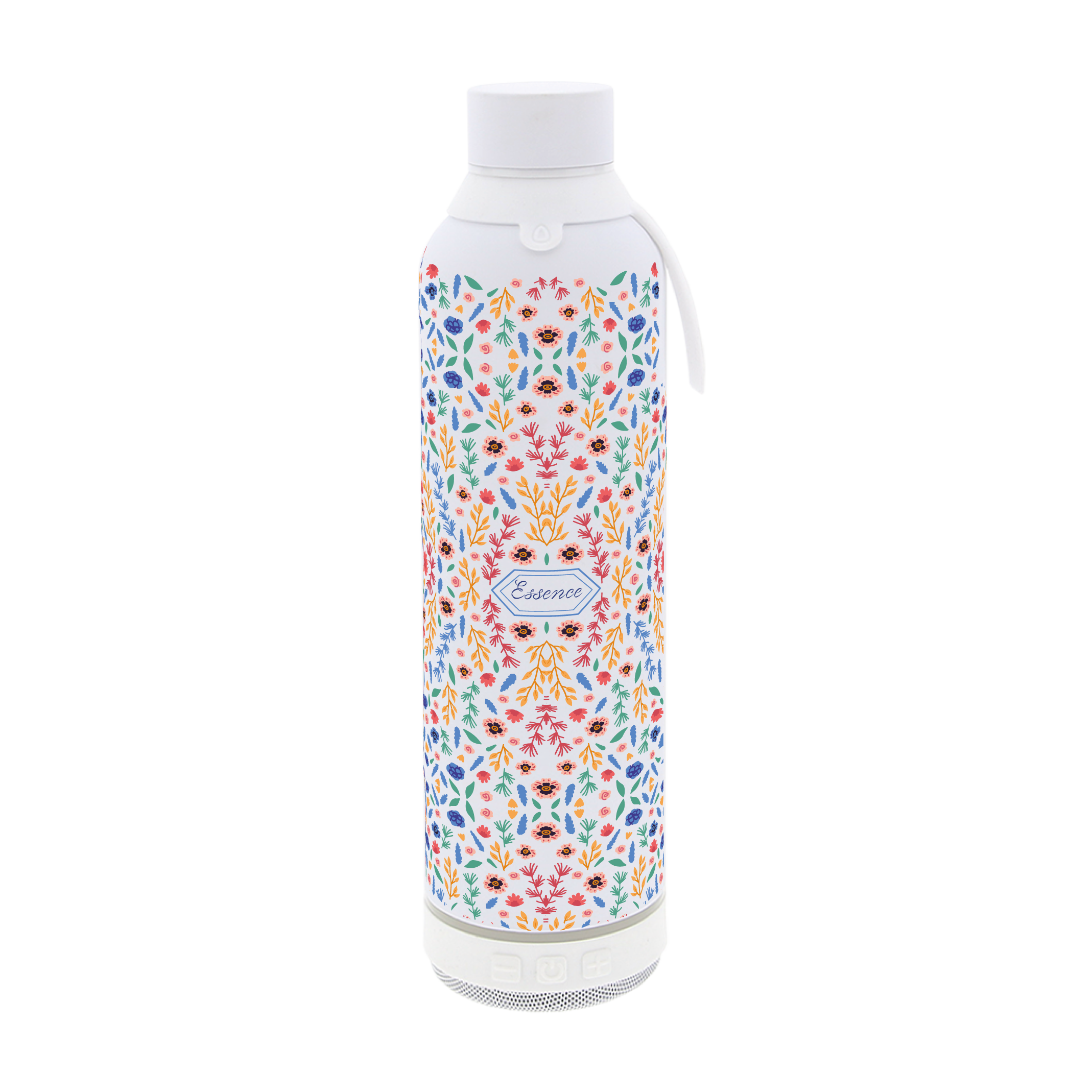 Botella Térmica de Acero Inoxidable con Altavoz – Floral Essence | Aurea