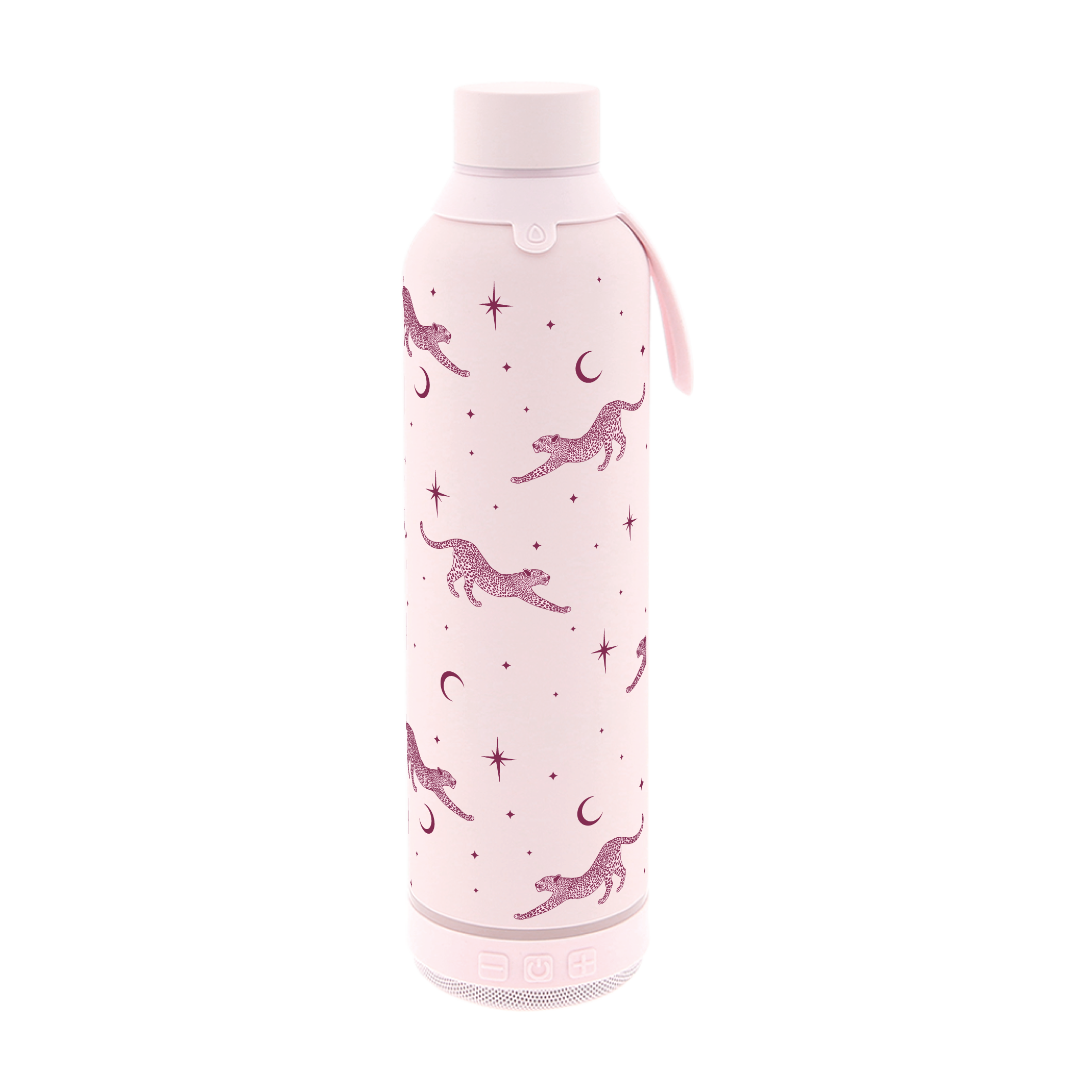 Botella Térmica de Acero Inoxidable con Altavoz – Mystic Leopard | Aurea