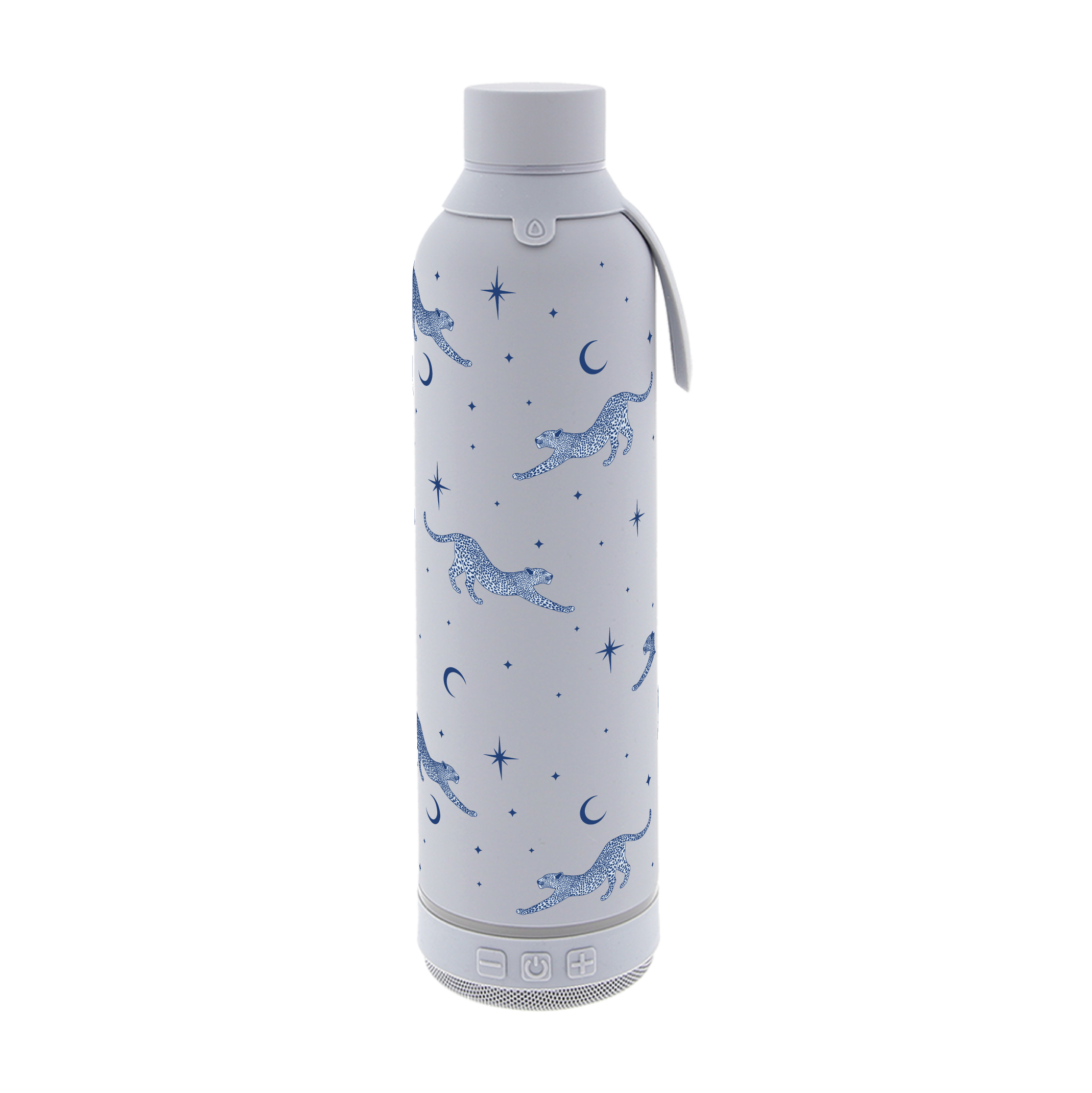Botella Térmica de Acero Inoxidable con Altavoz – Mystic Leopard | Aurea