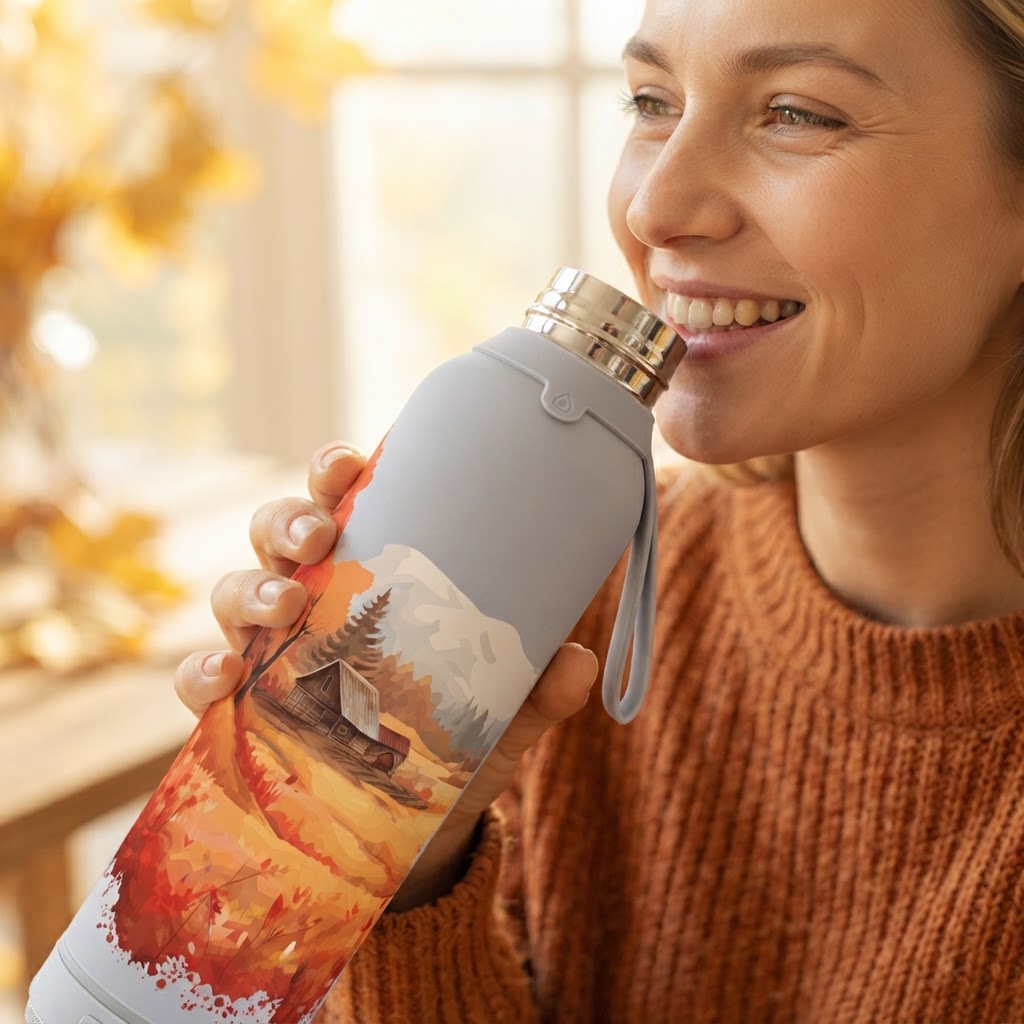 Botella Térmica de Acero Inoxidable con Altavoz – Travel Dreams | Aurea