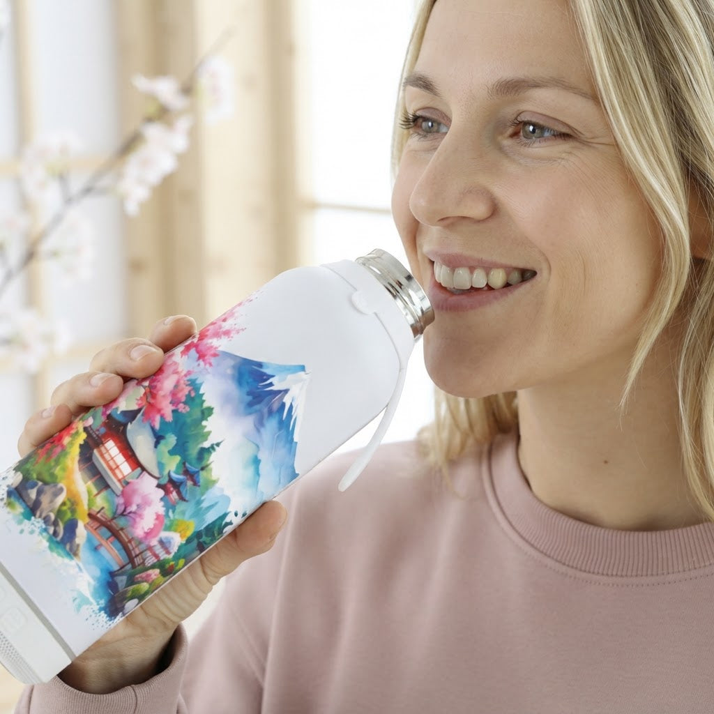 Botella Térmica de Acero Inoxidable con Altavoz – Travel Dreams | Aurea