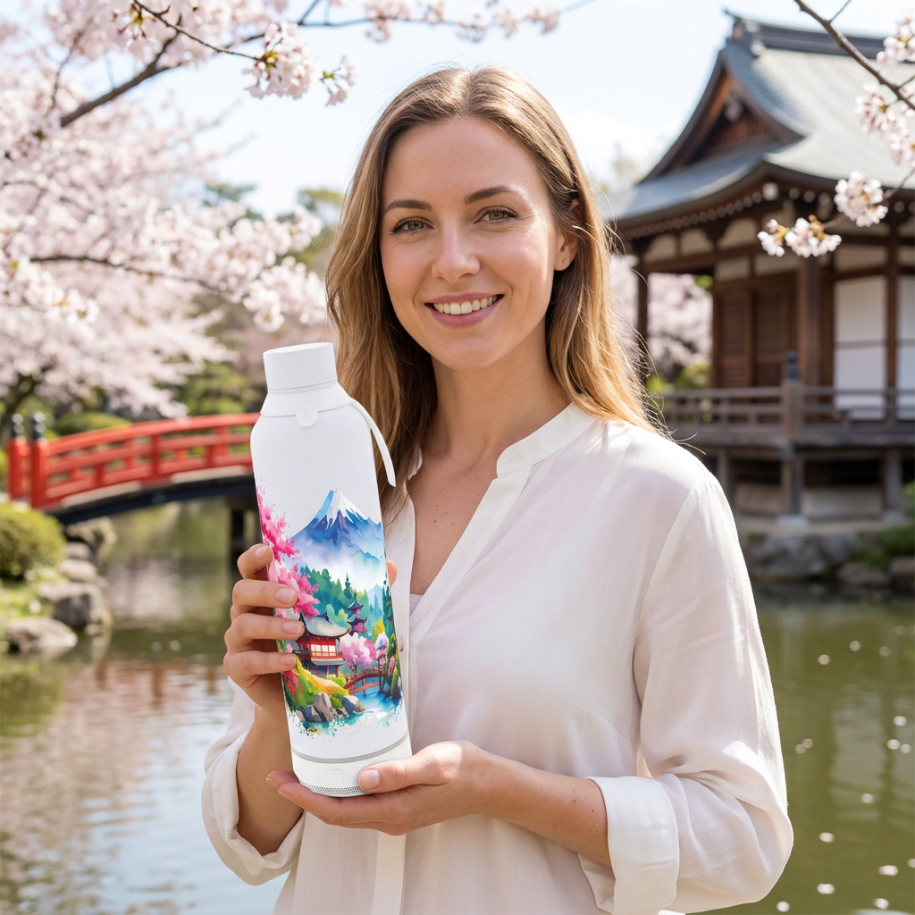 Botella Térmica de Acero Inoxidable con Altavoz – Travel Dreams | Aurea