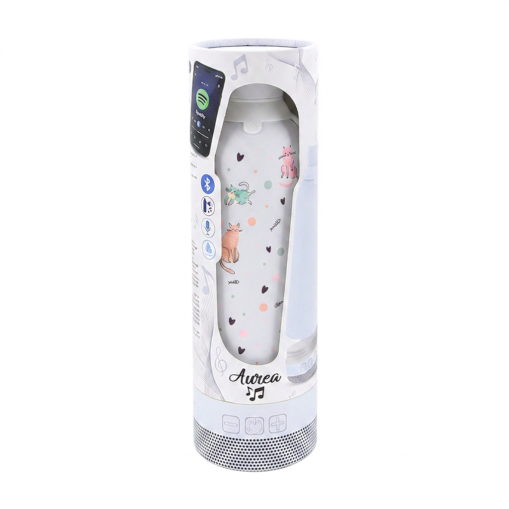 Botella Térmica de Acero Inoxidable con Altavoz – Dot & Meow | Aurea