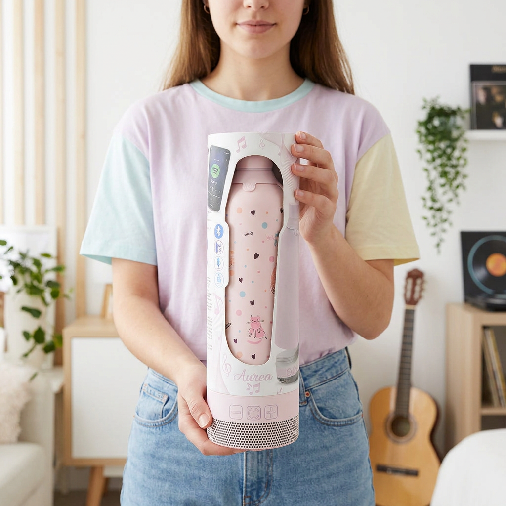Botella Térmica de Acero Inoxidable con Altavoz – Dot & Meow | Aurea