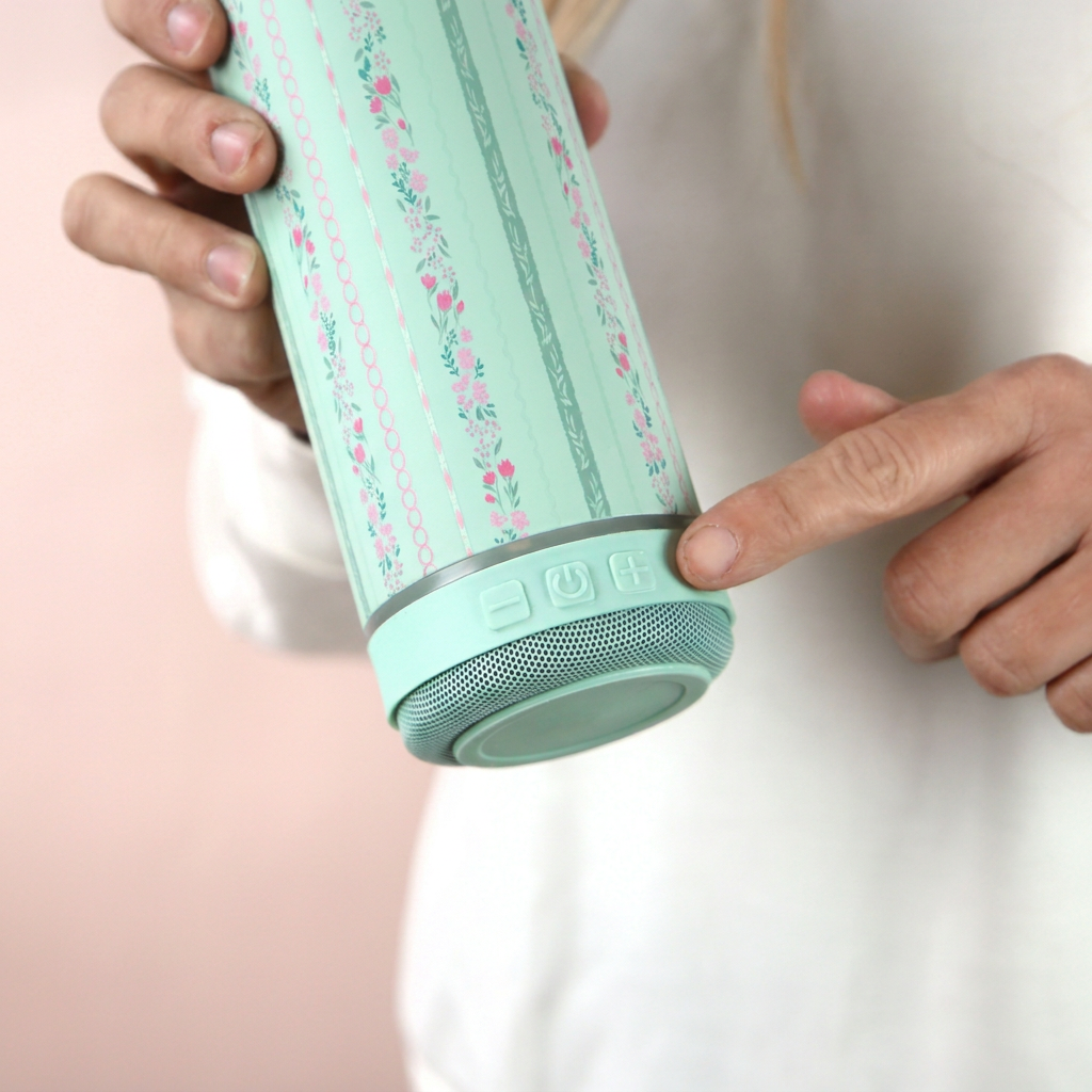Botella Térmica de Acero Inoxidable con Altavoz – Petal Lines | Aurea