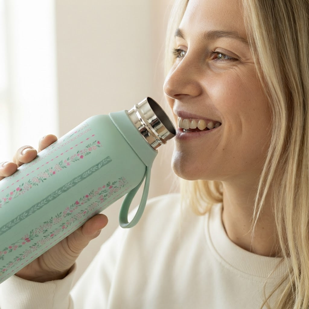 Botella Térmica de Acero Inoxidable con Altavoz – Petal Lines | Aurea