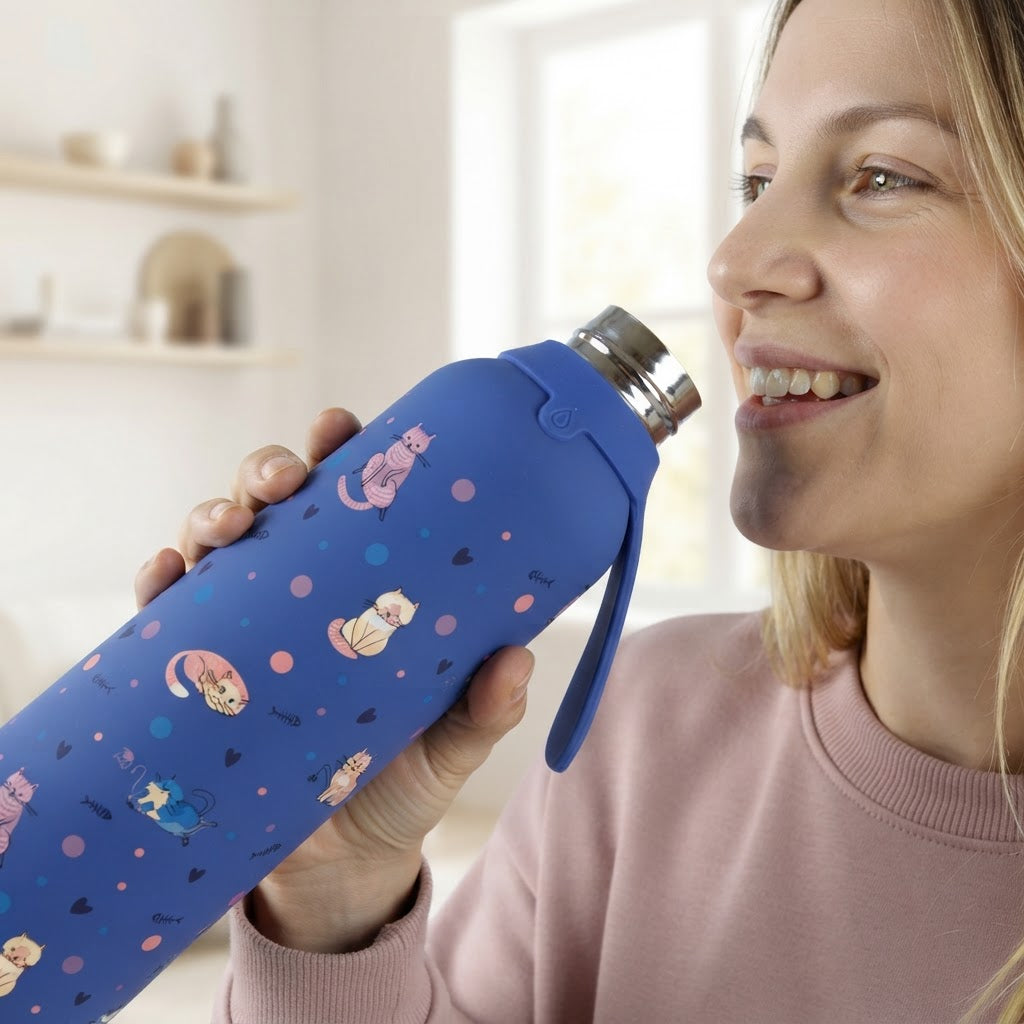 Botella Térmica de Acero Inoxidable con Altavoz – Dot & Meow | Aurea