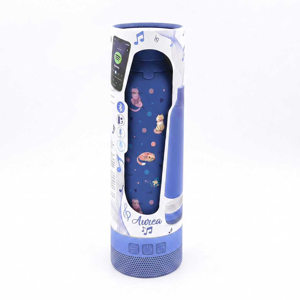 Botella Térmica de Acero Inoxidable con Altavoz – Dot & Meow | Aurea