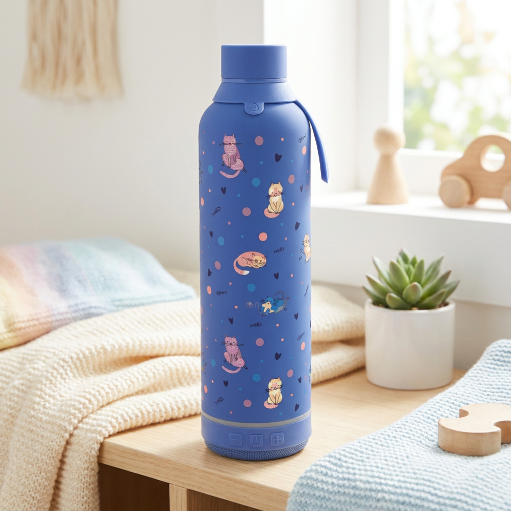 Botella Térmica de Acero Inoxidable con Altavoz – Dot & Meow | Aurea