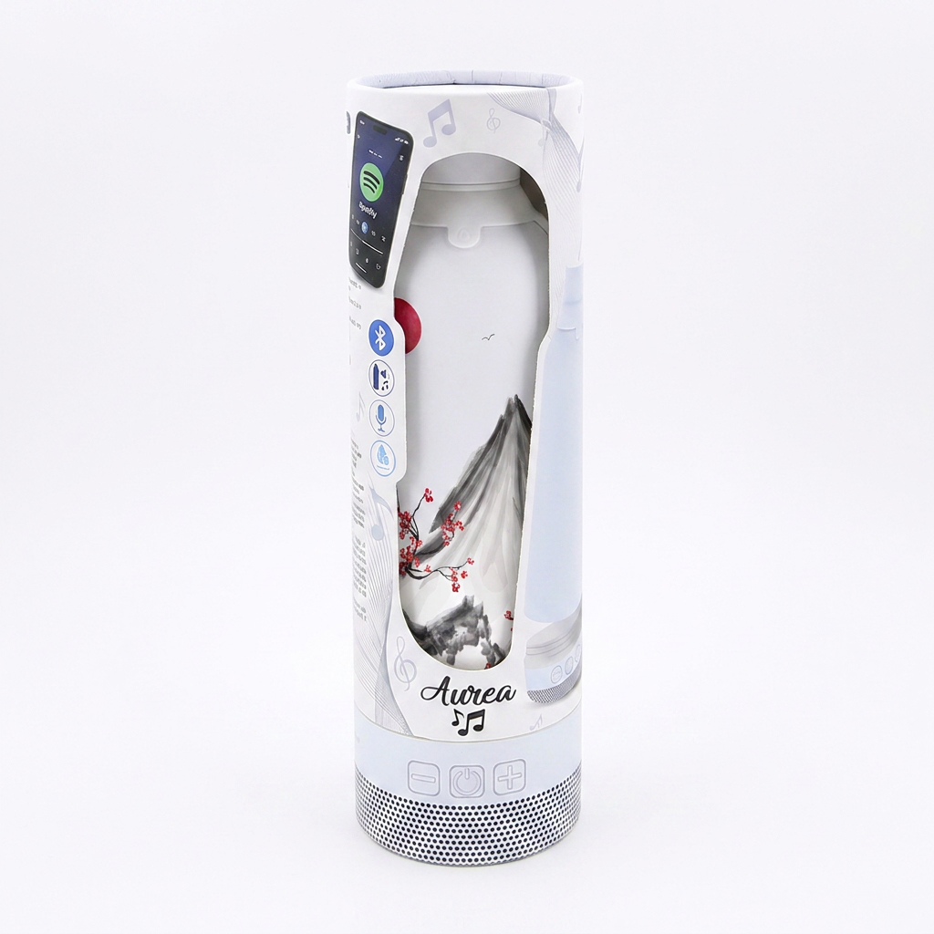 Botella Térmica de Acero Inoxidable con Altavoz – Echoes of Japan | Aurea