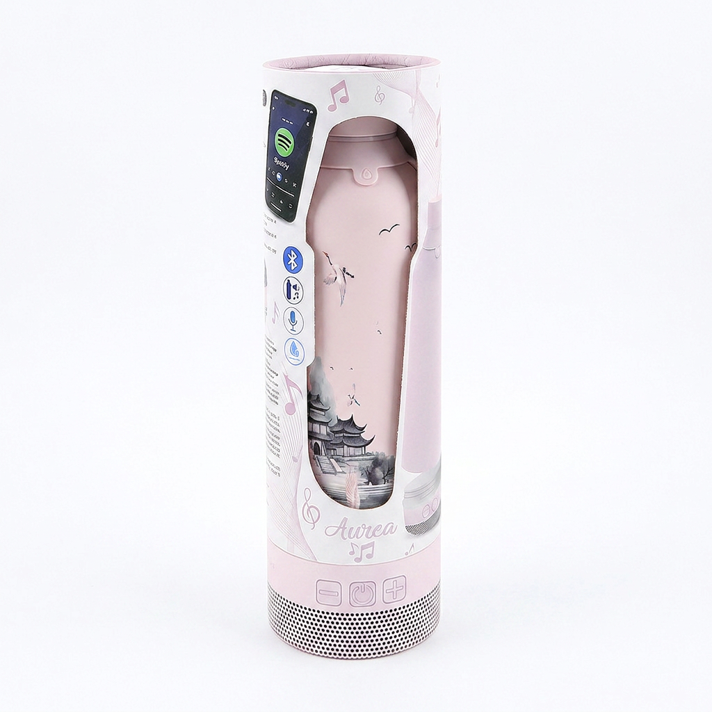 Botella Térmica de Acero Inoxidable con Altavoz – Echoes of Japan | Aurea