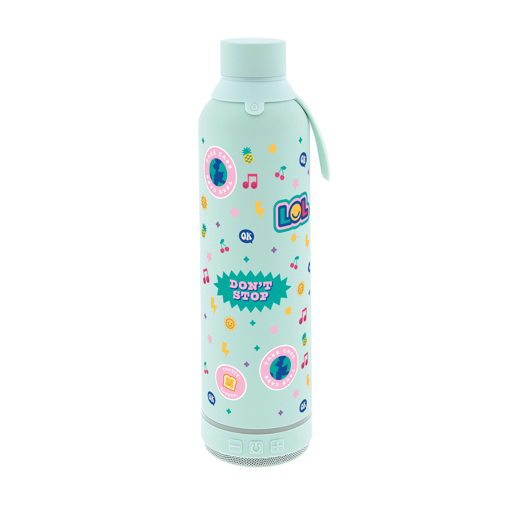 Botella Térmica de Acero Inoxidable con Altavoz – Glow Up | Aurea