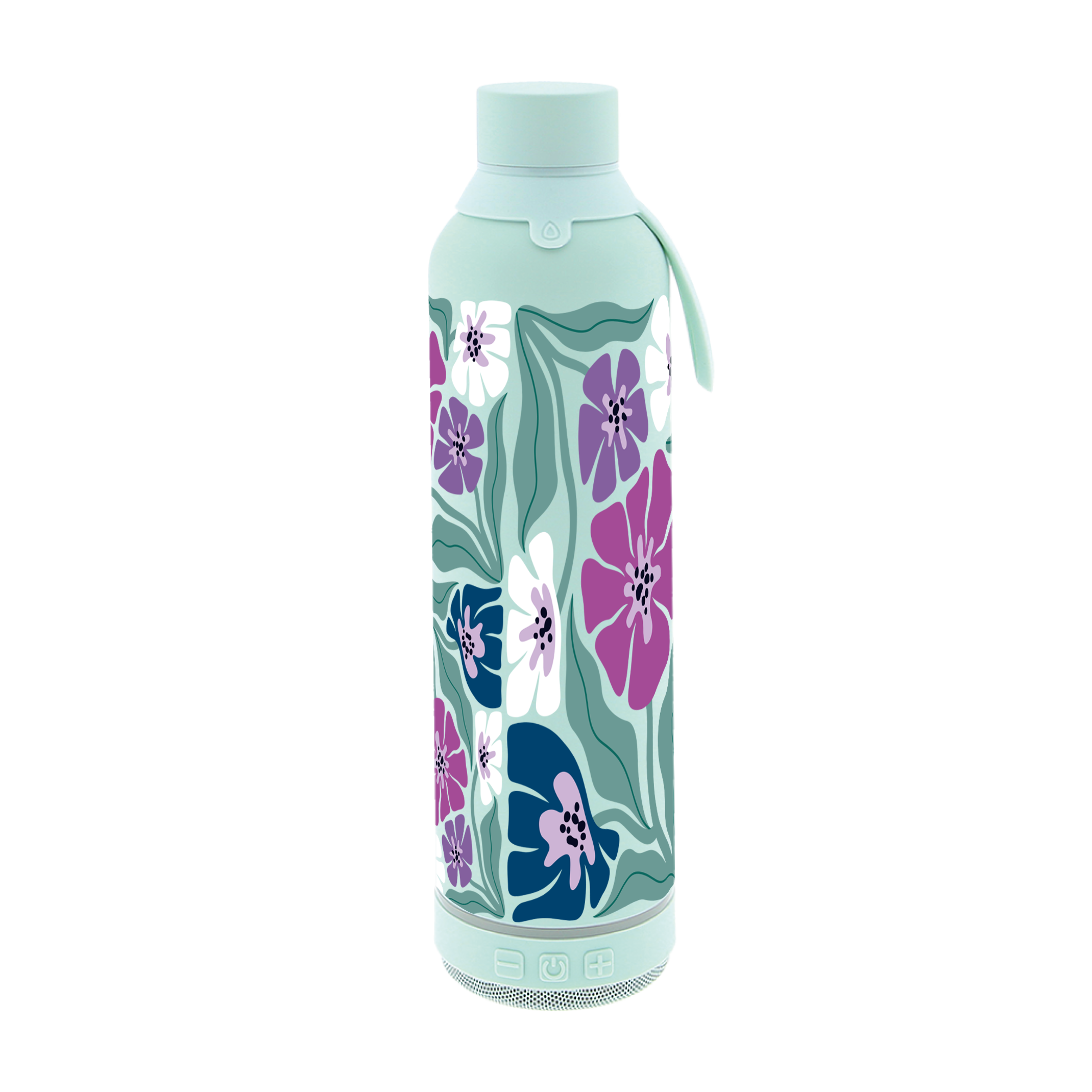 Botella Térmica de Acero Inoxidable con Altavoz – Tropic Bloom | Aurea