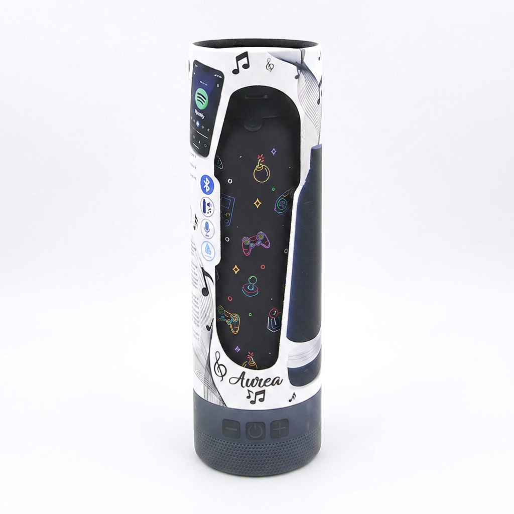 Botella Térmica de Acero Inoxidable con Altavoz – Neon Gamer | Aurea