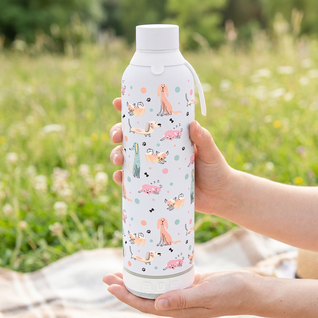 Botella Térmica de Acero Inoxidable con Altavoz – Dot & Woof | Aurea