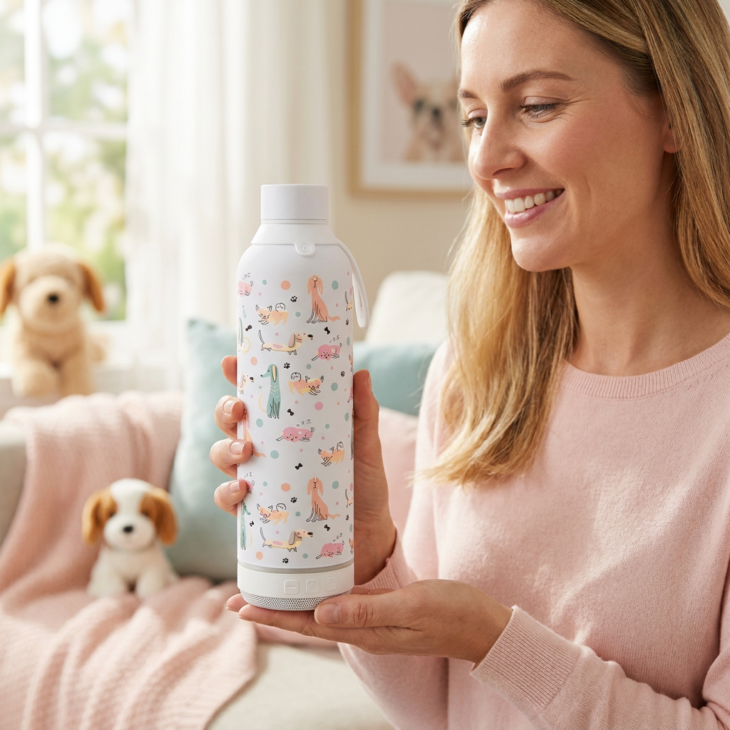 Botella Térmica de Acero Inoxidable con Altavoz – Dot & Woof | Aurea