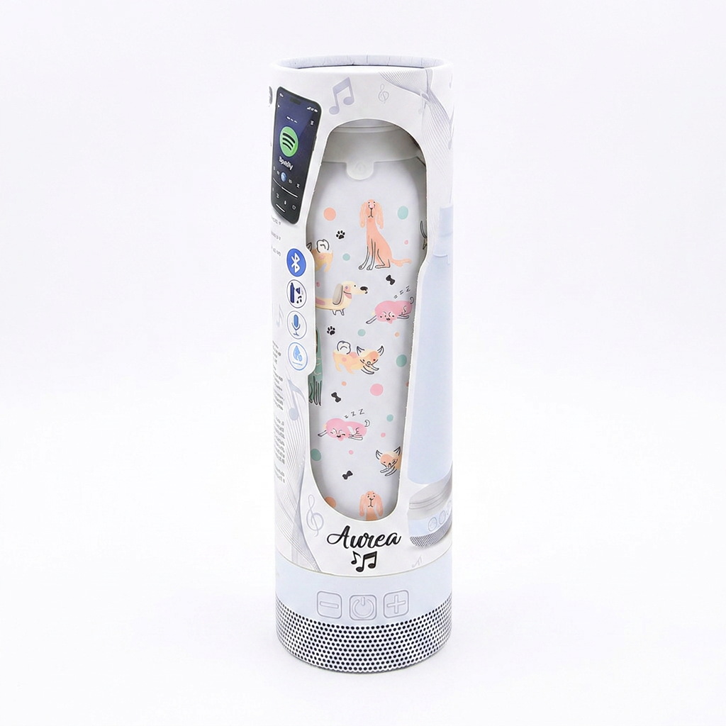 Botella Térmica de Acero Inoxidable con Altavoz – Dot & Woof | Aurea