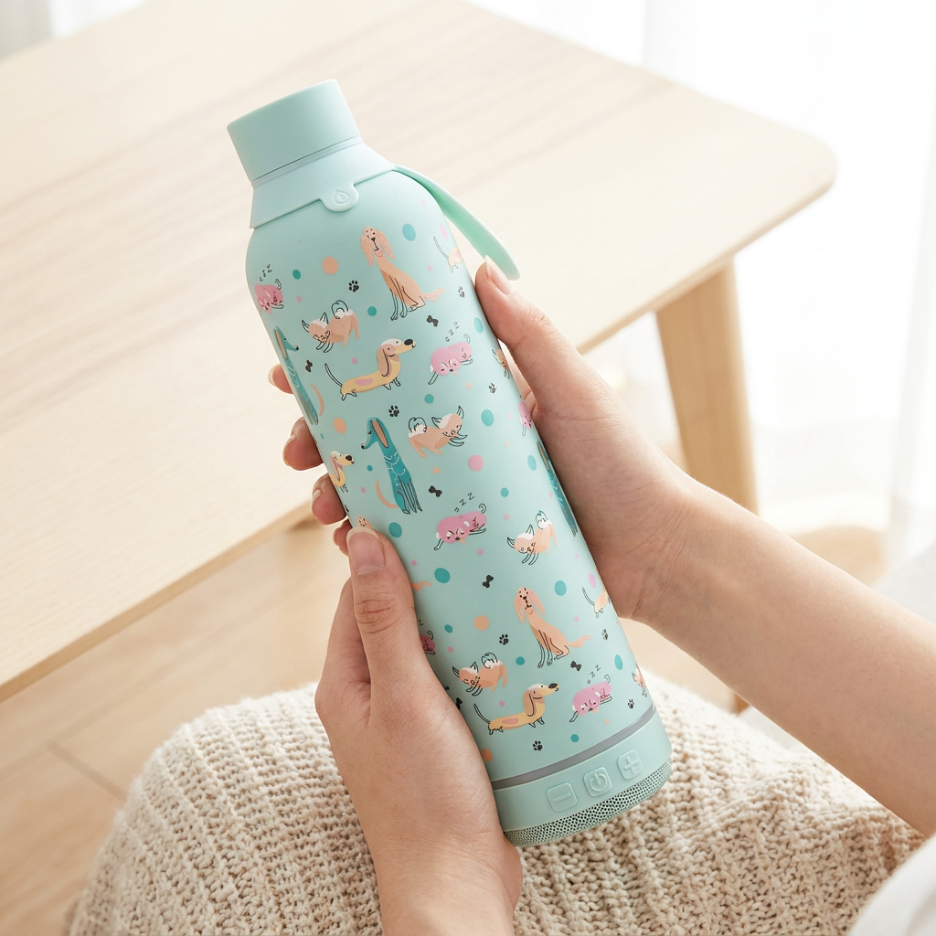 Botella Térmica de Acero Inoxidable con Altavoz – Dot & Woof | Aurea
