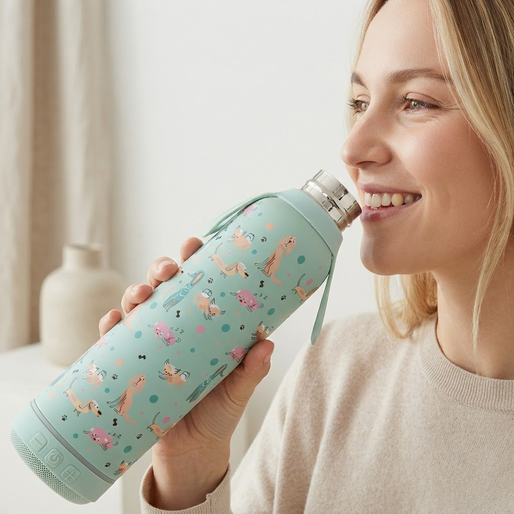 Botella Térmica de Acero Inoxidable con Altavoz – Dot & Woof | Aurea