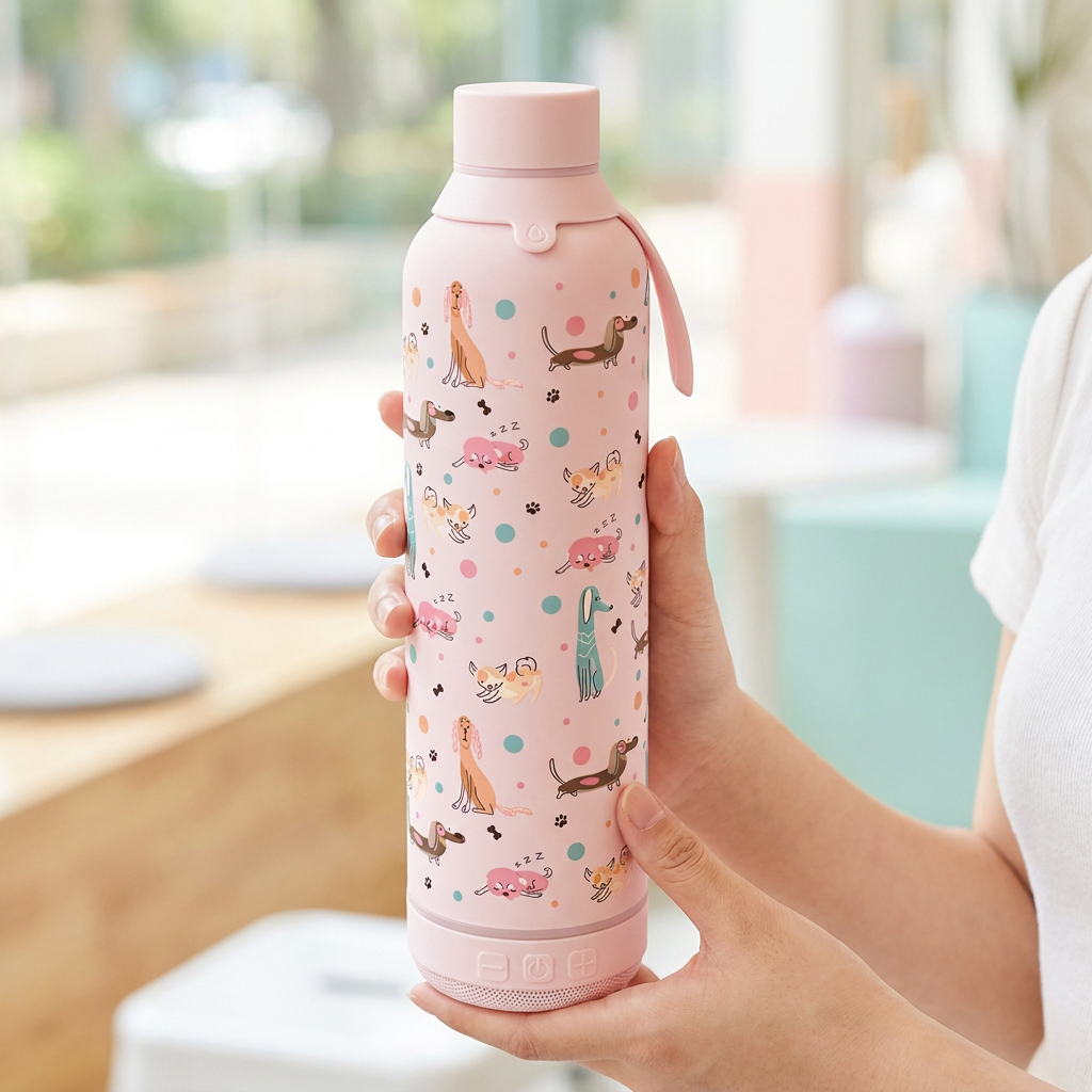 Botella Térmica de Acero Inoxidable con Altavoz – Dot & Woof | Aurea