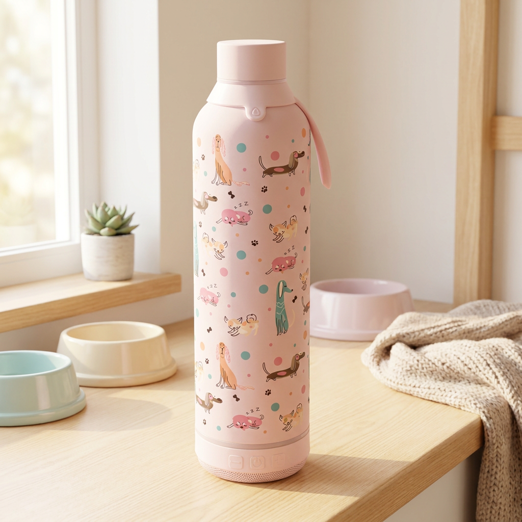 Botella Térmica de Acero Inoxidable con Altavoz – Dot & Woof | Aurea