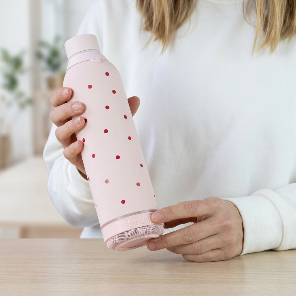 Botella Térmica de Acero Inoxidable con Altavoz – Petite Dots | Aurea