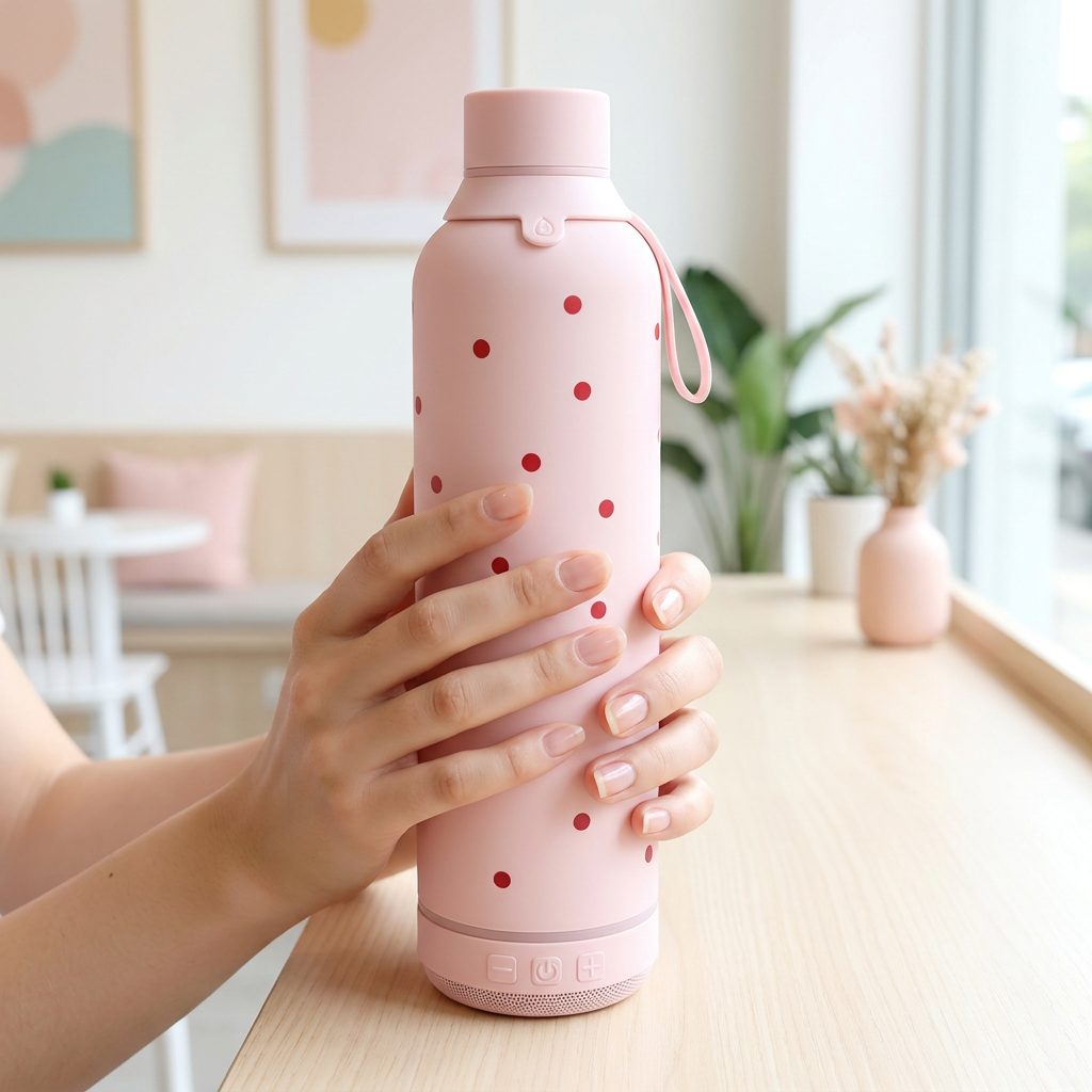 Botella Térmica de Acero Inoxidable con Altavoz – Petite Dots | Aurea