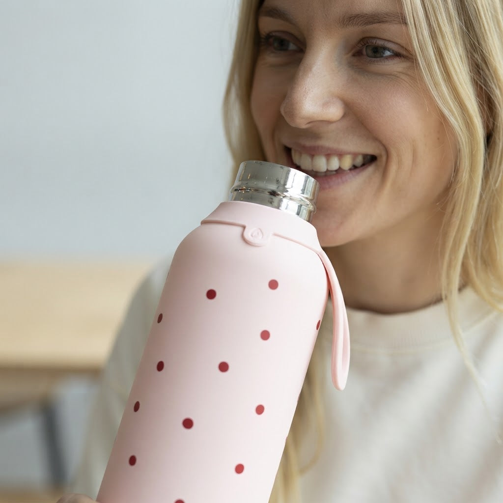 Botella Térmica de Acero Inoxidable con Altavoz – Petite Dots | Aurea