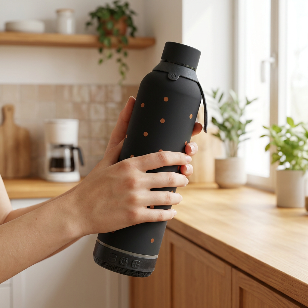 Botella Térmica de Acero Inoxidable con Altavoz – Petite Dots | Aurea