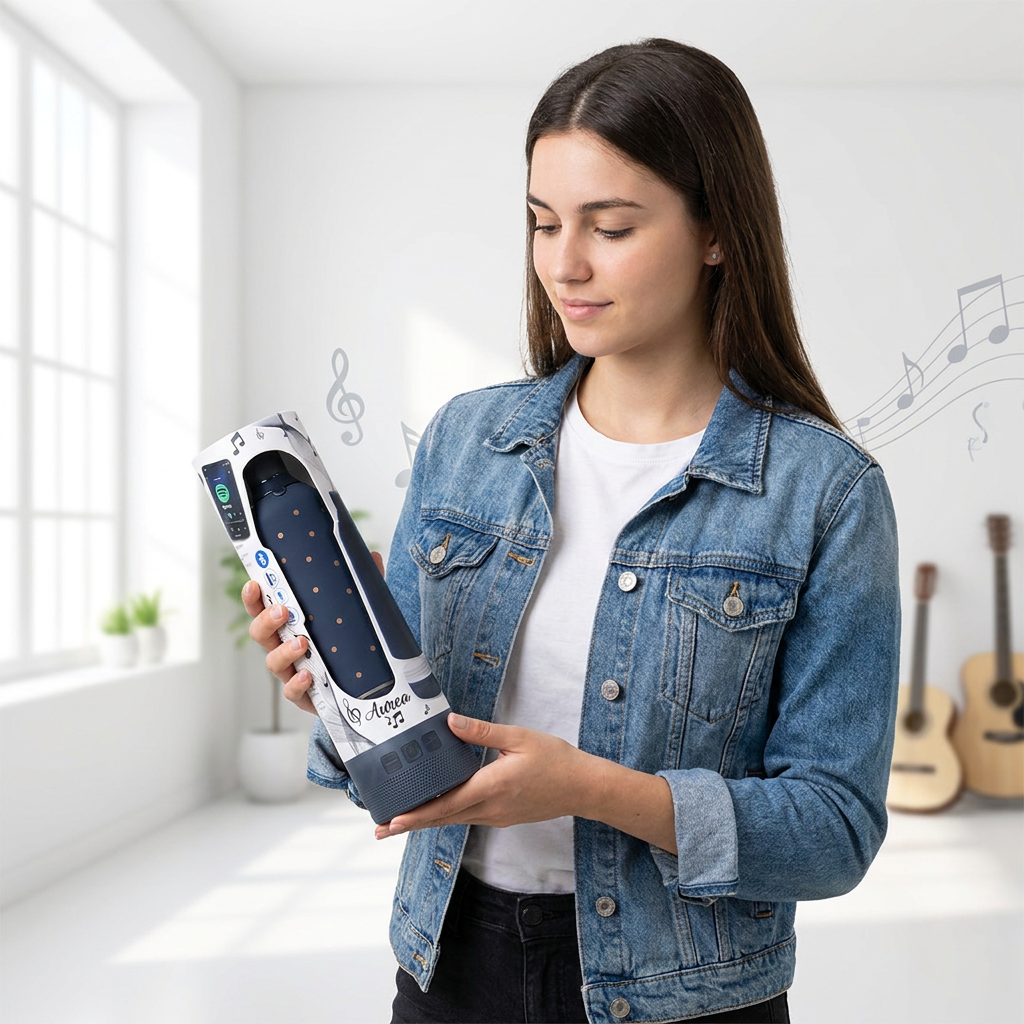 Botella Térmica de Acero Inoxidable con Altavoz – Petite Dots | Aurea
