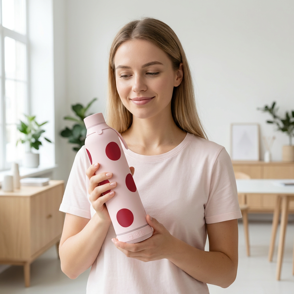 Botella Térmica de Acero Inoxidable con Altavoz – Bold Dots | Aurea
